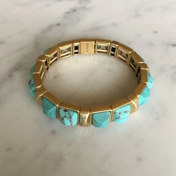 ::Stella & Dot Sawyer Stone Bracelet Turquoise - Picture 4 of 5